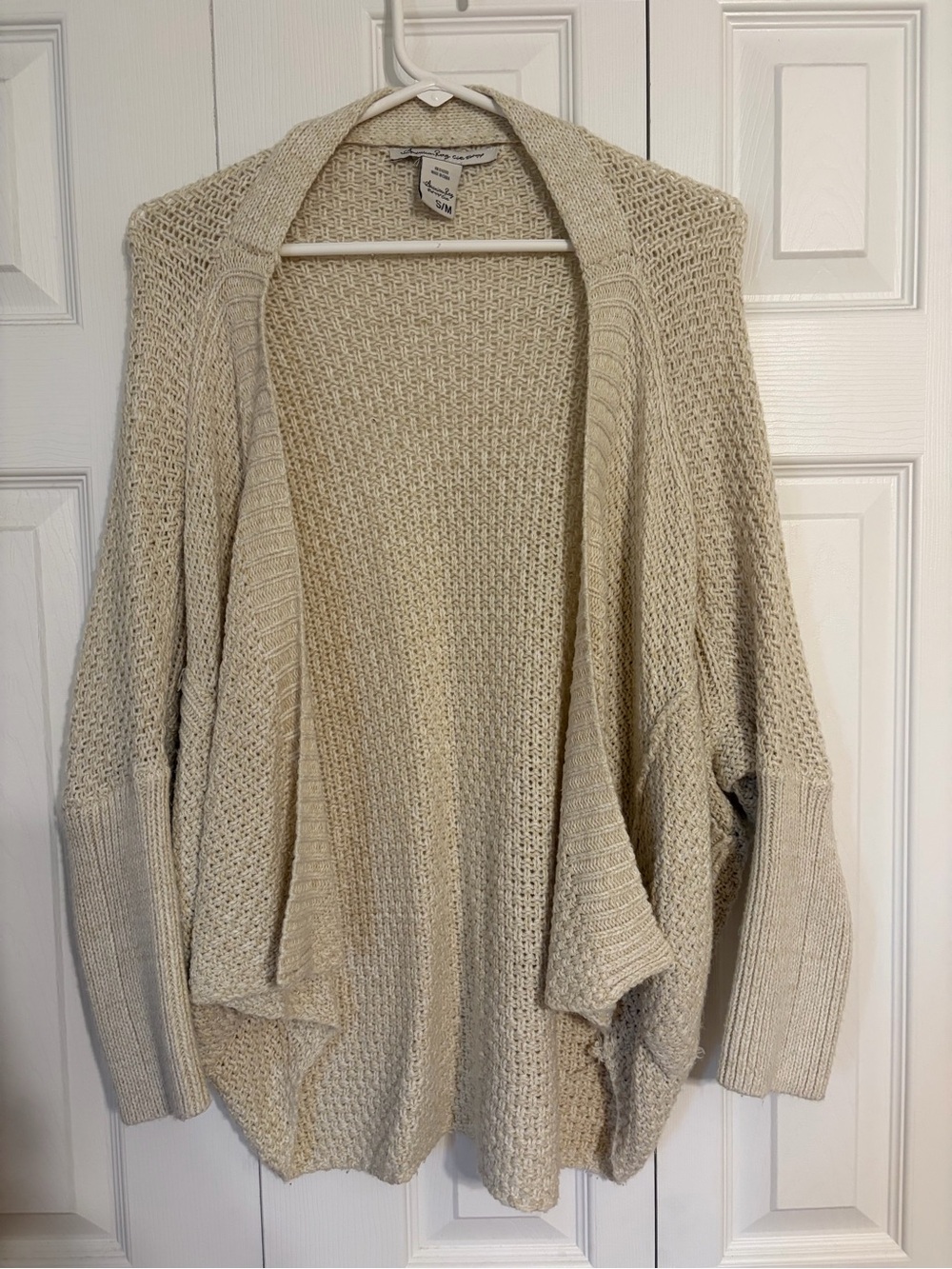 American Rag Cream Open-Front Knit Cardigan